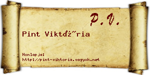 Pint Viktória névjegykártya